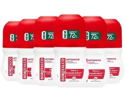 Borotalco Déodorant Roll-on Intensive 72H - 6 x 50 ml Lot avantageux