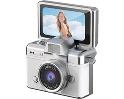 Ynkkvre - Mini Porte-clés Caméra - Caméra Numérique - Appareil Photo - Caméra Compacte - Caméra Vlog - Écran IPS Rotatif 1,47 pouces - Vidéo Rétro 1080P - Rechargeable USB-C - Design Ultra Léger 90g - Wit