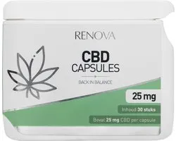 Renova CBD capsules 15% - 25mg CBD - cannabidiol - hennep - THC-vrij