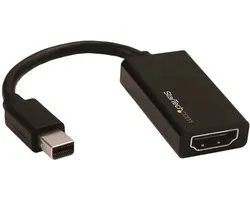 StarTech.com Mini DisplayPort naar HDMI adapter, Actieve mDP 1.4 naar HDMI 2.0 Converter, 4k 60Hz, Mini DP of Thunderbolt 1/2 Mac/PC naar HDMI Monitor/TV/Display, mDP naar HDMI Dongle