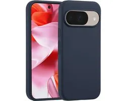 Coque Accezz - Compatible avec Google Pixel 10 Pro et Google Pixel 10 - Coque arrière en silicone liquide - Bleu foncé