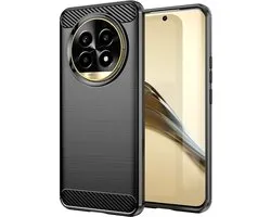 Étui adaptée pour Realme 13 Pro / 13 Pro Plus - Coque arrière et silicone Techsuit Carbon - Noir