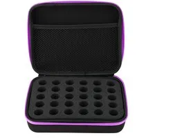 Essential Oils Carrying Case, 30 Bottles Aromatherapy Oil Storage Box Hard Shell EVA Holder Organizer Portable Protects Bag Shockproof Foam Insert with Handle for 5ml Bottle Travel Secure