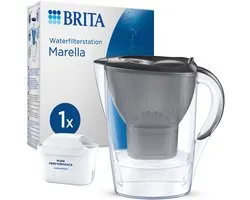 BRITA Waterfilterkan Marella Cool 2.4L Grijs inclusief 1 MAXTRA PRO waterfilterpatroon Single Unit