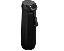 STANLEY Flowstate Spring Bottle 0.59L (Zwart) – Lekvrije RVS Waterfles met Draagriem & Flip-Top Lock – Dubbelwandig Geïsoleerd – BPA Vrij