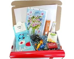 Coffret cadeau - Guéris bientôt - Malade - Force - Forfait surprise - Coffret cadeau - Humour - Cadeau femme homme - Cadeau - Chaussettes - Cadeau anniversaire - Coffret cadeau - Taille 36-40