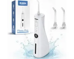 Flossing Floss Pro - Hydropulseur - 5 Modes - 300 ml - Silencieux & Compact - Étanche IPX7 - Pour des Gencives Saines & une Haleine Fraîche