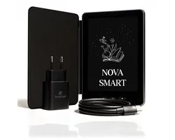 Liseuse SwayTosh Nova Smart – Housse de luxe incluse - 6 pouces 2026 – Jusqu'à 68 Go de stockage (36 Go livrés) – Éclairage d'écran et mode nuit – Liseuse pour Ebook – Avec chargeur
