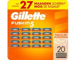 Gillette Fusion5 Scheermesjes voor Mannen - 20 stuks - Brievenbusverpakking (karton)