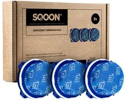 Ensemble de filtres SQOON® pour aspirateurs Samsung Jet - Équivalent au modèle : DJ97-02649B - Remplace le moteur et le filtre d'échappement pour une absorption optimale de la poussière - 3 PIÈCES