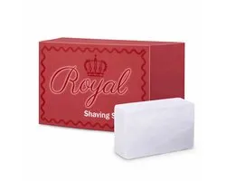 Royal Aluinsteen Scheersteen 100% Natuurlijk - 100g - Geurloze Aftershave Blok tegen Scheerwondjes, Scheerirritatie en Roodheid - Huidverzachtende Alum Block voor Mannen - 1 x 100 g Met Kajal Sticker