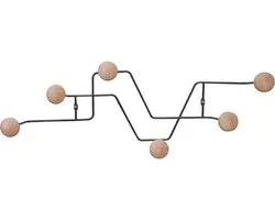 Coat Rack Zig Zag Wooden Knobs