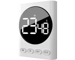 Stopwatch - Oplaadbare timer - Digitale stopwatch - Timer met groot LED-display - Volume instelbaar voor oefening - Bakken