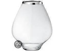 Georg Jensen Vaas Grace Glas En Hoogglans Rvs, Klein Model