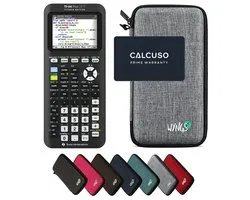 TI-84 Plus Ce -T Python Edition incl. WYNGS Beschermhoes Lichtgrijs - Grafische Rekenmachine - Basis Pakket