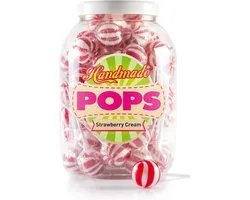 Handmade Pops - Strawberry Cream - 70 sucettes - bonbons - sucette