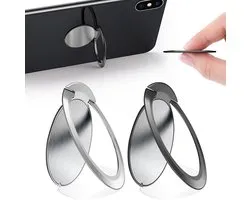 2 stuks Telefoon Ring Grip, Ringhouder Telefoon, Ultradunne Finger Ring Phone, 360 Graden Rotatie, 1,8 mm, voor Smartphone | 360 graden draaibare telefoonring, vingerhouder smartphone tablet, ringstandaard voor mobiele telefoon, magnetische houder