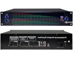 Analyseur de Spectre Audio - Égaliseur Graphique - Amélioration Sonore - Double 31 Bandes - 10 Modes Mémoire - Noir