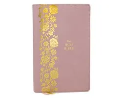 KJV Personal Size Large Print End-of-Verse Reference Bible, Pink Leathersoft, Red Letter, Comfort Print (Thumb Indexed)