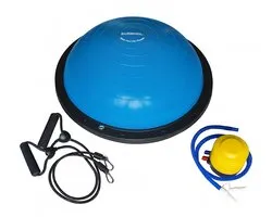Balance Trainer - Balansbal avec Élastiques de Fitness - Comprend une pompe - Blauw
