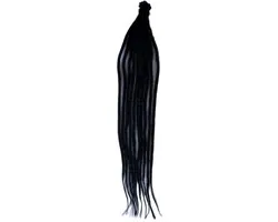 Extensions de cheveux - Zwart - 1 bundle - 10 dreads - 60 cm de long - Dreadlocks colorés - Cheveux synthétiques - Dreadlocks