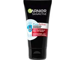 Garnier Pure Active Peel-Off Masker Charcoal - Tegen mee-eters en verstopte poriën - Formule verrijkt met houtskool - 50ml