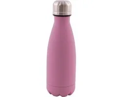 Point-Virgule - Dubbelwandige thermosfles - Isoleerfles - Lekt niet - Stevig - Roze - RVS - 350 ml