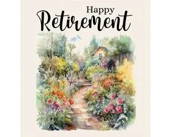 Happy Retirement Guest Book with lined pages (hardback)