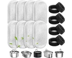 Drinkfontein filters - Filters Drinkfontein Kat - 12x Filter Kattenfontein - Filter Patronen Voor Waterdispensers Voor Huisdieren - Drinkfontein Filters Navulling - Waterfilter & Sponsfilter - 6 Katten Fontein Filters En 6 Pompsponzen
