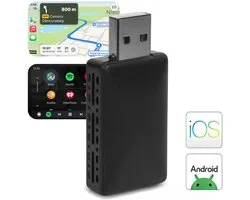 2-in-1 Wireless CarPlay & Android Auto Dongle – Bluetooth CarPlay Adapter & Android Auto Draadloos – Plug & Play USB-C Car Dongle voor Apple CarPlay & Android Auto – Compatibel met iPhone & Android – Auto Dongel Upgrade