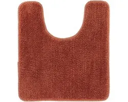 Tendance Toiletmat/wc mat Aquarius - met uitsparing - anti slip - microvezel - roestbruin - 45 x 50 cm - badkamer matten