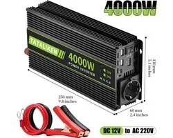 Power Inverter 4000W - Europa Socket - 12V Ingangsspanning - 220V Uitgang - DC/AC Omvormer - CE Gecertificeerd