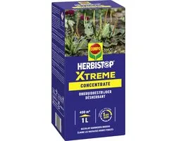 Herbistop Xtreme - désherbant total puissant - concentré - résultats en 1 heure - conditionnement 1L (400 m²)