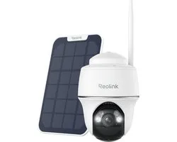Reolink 2K 5MP Beveiligingscamera met Zonnepaneel, Pan- en kantelfunctie, 360° Kijkhoek, Batterijen Draadloos, Kleuren Nachtzicht, Detectie Persoon/Voertuig, Argus Series B430 met zonnepaneel