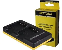 PATONA Dual Quick-Charger f. Sony NP-BG1 DSC H55 H70