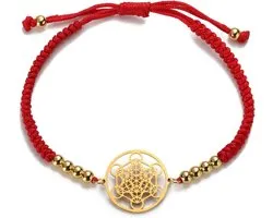 Cube Armband Verstelbare Kralen Paar Heilige Geometrie Armband Aartsengel Handgemaakte Gevlochten Touw Lucky Red String Armband kabbalah Amulet Statement Sieraden