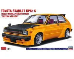 Hasegawa Modelbouwpakket Auto - 20819 Toyota Starlet KP61 S 3-Door Middle Version 1980 Custom Version - Japanse Klassieke Auto Plastic - 1:24 - Modelbouw