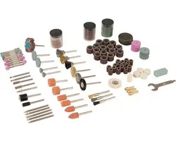 Silverline Ensemble d'accessoires pour machines de loisir, 216 pièces, mandrin 3,17 mm