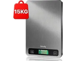 Handy - Balance de Cuisine de Précision - 1 gr à 15 kg - Balance de Cuisine Numérique - Fonction Tare - Inc. Batteries