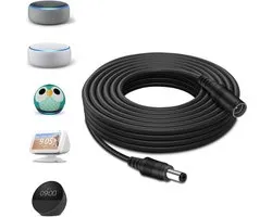 5 m Echo verlengkabel, compatibel met Echo Show 5 (1e gen/2e gen), Echo Dot (3rd/4e/5e generatie), Echo Spot, Fire TV Cube, Echo Dot met klok, Echo Dot Kids Edition, Alexa Amazon Echo Spot