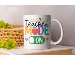 Mok Teacher Mode On - TeacherLife - Cadeau - gift - TeachingInspiration - TeachingJourney - TeachingPassion - TeachingGoals - TeachingMatters - TeacherMotivation