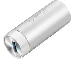 Orico - Aluminium SuperSpeed USB3.0 naar Gigabit Ethernet Adapter - incl. USB3.0 type-A naar type-A/C kabel - 10/100/1000Mbps - Zilver Metallic