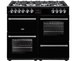 Belling Farmhouse 100DFT Range cooker Gaskookplaat Zwart