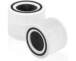 luchtfilters, compatibel met de Geschikt voor Levoit Core 300 luchtreiniger - Combinatiefilter: nylon voorfilter + HEPA-hoogrendementsfilter + actief koolstoffilter