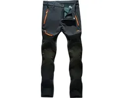 Multifunctionele - Outdoor Broek - Inclusief Riem - Wandelbroek - Camping Broek - Trekking Trousers - Winddichte - Lichtgewicht - Ademende - Geschikt Voor Buitensport - Grijs / Zwart - XXL