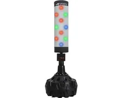 AJ-Sports Smart Reflex trainer - Bokszak - 190cm Hoog - Reflextrainer - Boksbal - Boxbal - Bokspaal - Boxing - Boksen - Sport - Kickboksen - Met zand, grind of water vulbare voet - Zwart - Makkelijk verplaatsbaar