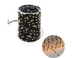 Cheqo® Fil d'éclairage - Éclairage de Noël - Lumières de Noël - Lumières Éclairage de sapin de Noël - Guirlandes lumineuses - Guirlandes lumineuses - Lumières LED pour l'intérieur et l'extérieur - 14,5 mètres - 192 LED - Wit chaud