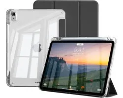 Étui compatible avec iPad Air 2025 - Étui Zwart Smart avec dos rigide transparent et emplacement pour Apple Pencil - Compatible avec iPad Air 11 pouces, iPad Pro 11 pouces (2022/2021/2020/2018) et iPad Air 5e/4e Generation (tablette à rabat).