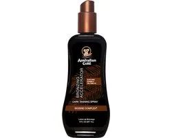 Australian Gold Dark Tanning Accelerator Spray Gel met bronzer - Zonnebrandcrème zonder SPF