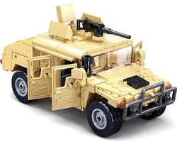 Sluban ModelBricks Gevechts Terreinwagen bouwspeelgoed kinderen vanaf 6 jaar - Constructiespeelgoed modelbouw - bouwdoos met 265 bouwstenen - M38-B0837